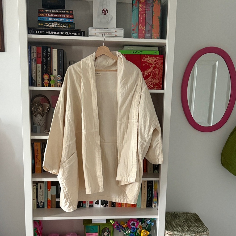 BNWT atelier Delphine haori heavy weight gauzy cotton throw on/coat in size S